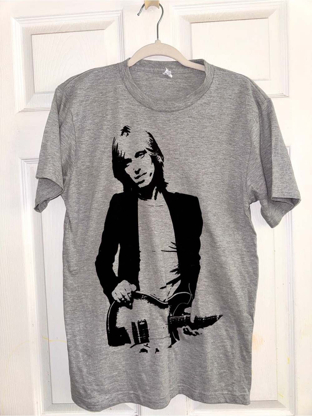Unisex Tom Petty Graphic Short-Sleeve Grey Tee - Medium 🇺🇸
